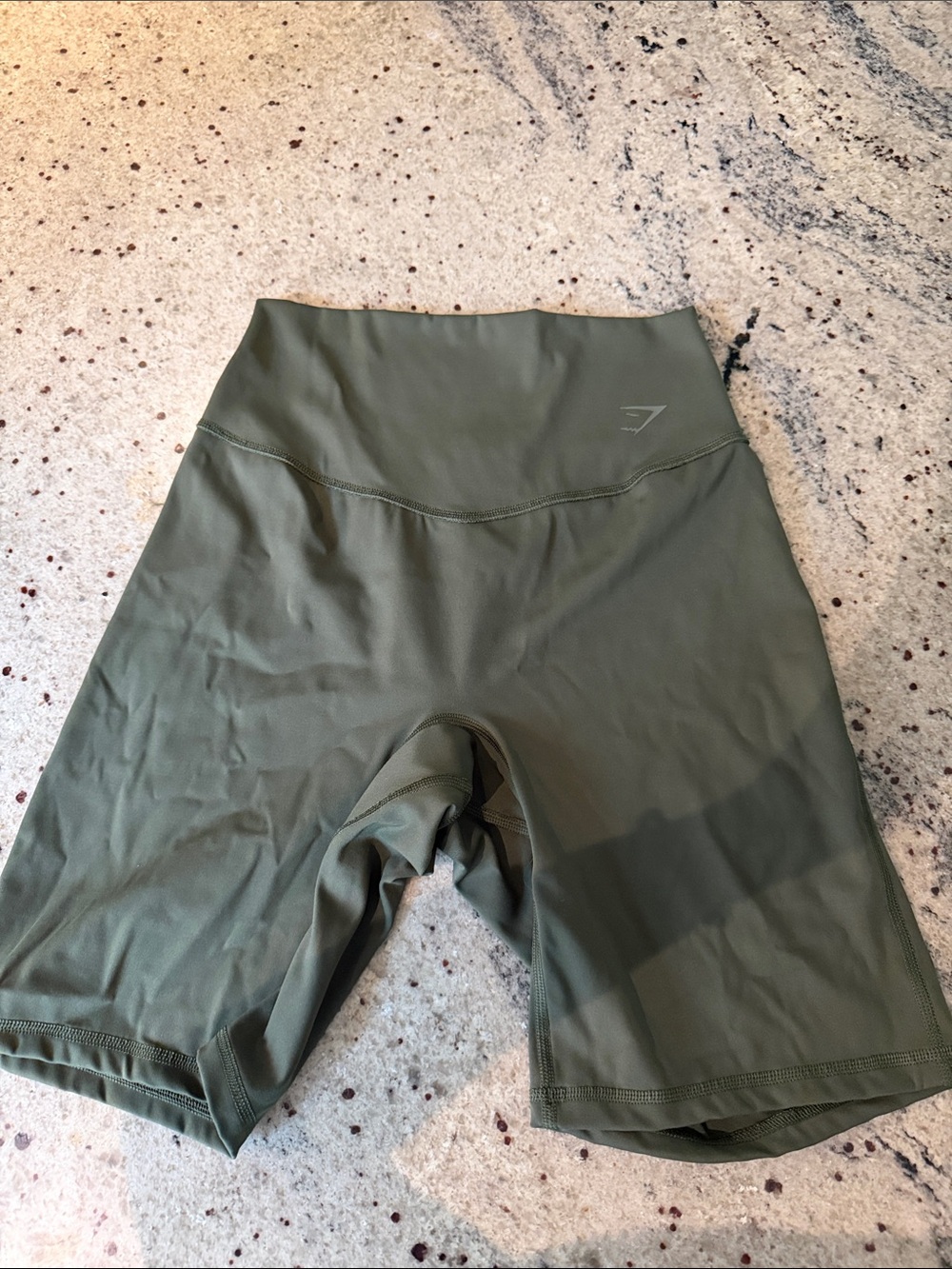 Gymshark Olive Green High-Rise Bike Shorts